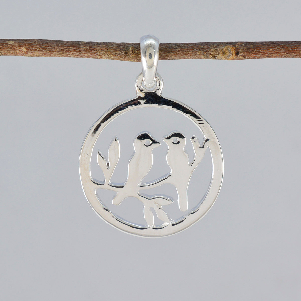 Plain Dainty Russian 925 Silver plain Zoey Retro Gray Pendant Jewelry