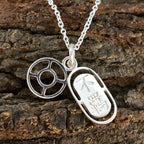 Plain Whisper-thin Mexican Silver plain Yasmin Glamorous Gray Pendant Jewelry