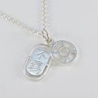 Plain Whisper-thin Mexican Silver plain Yasmin Glamorous Gray Pendant Jewelry