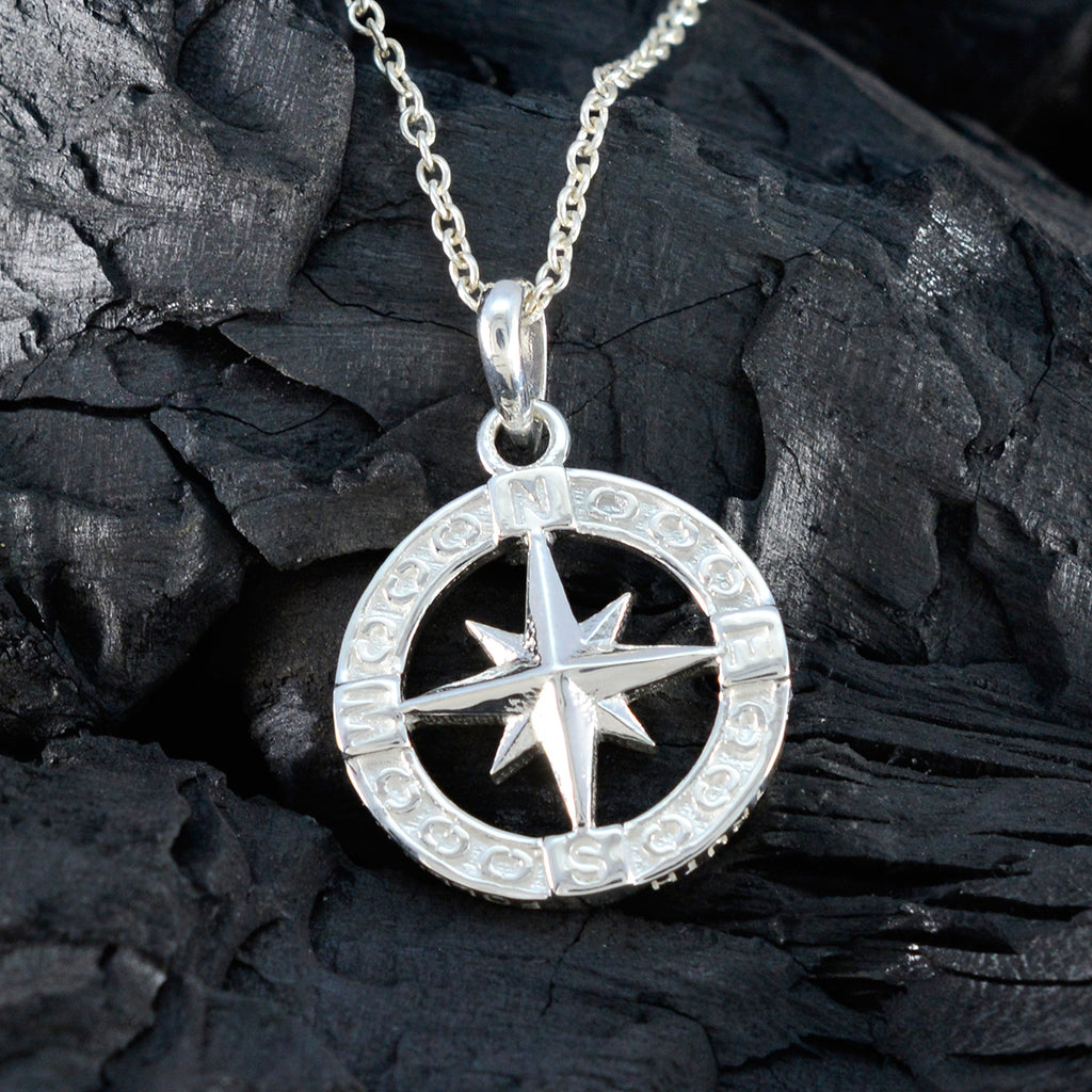 Plain Slim Latin American Sterling Silver plain Yasmine Sophisticated Gray Pendant Jewellery