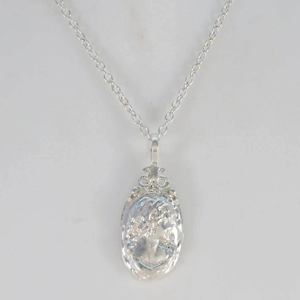 Plain Dainty American 92.5 Silver plain Zoey Luxurious Gray Pendant Jewellery