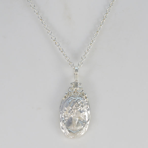 Plain Dainty American 92.5 Silver plain Zoey Luxurious Gray Pendant Jewellery