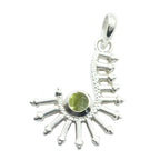Prehnite Tiny French Sterling Silver Solitaire Constanza wedding Green Pendant Jewellery