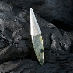 Prehnite Tiny German 925 Silver Solitaire Ava Abstract Green Pendant Jewelry