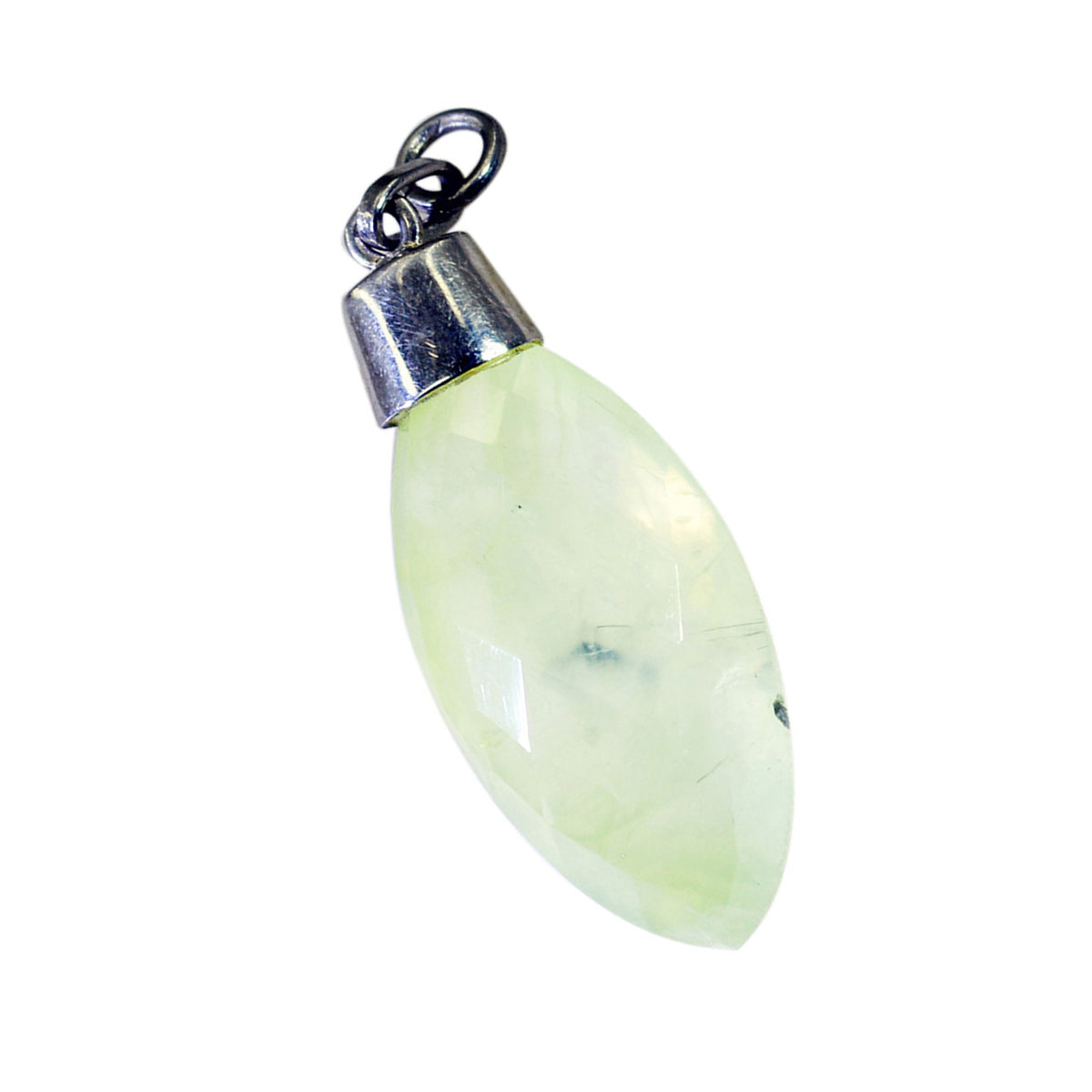 Prehnite Delicate Latin American 92.5 Silver Solitaire Ellie Modern Green Pendant Jewellery