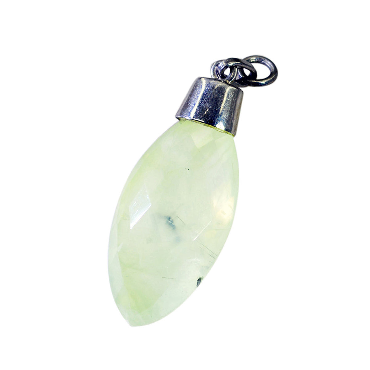 Prehnite Delicate Latin American 92.5 Silver Solitaire Ellie Modern Green Pendant Jewellery