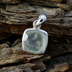 Prehnite Dainty Italian 925 Silver Solitaire Pauline Graceful Green Pendant Jewelry