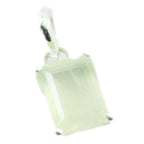 Prehnite Delicate German 92.5 Silver Solitaire Pauline Abstract Green Pendant Jewellery