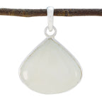 Rainbow Moonstone Tiny Mexican 92.5 Silver Solitaire White Pendant