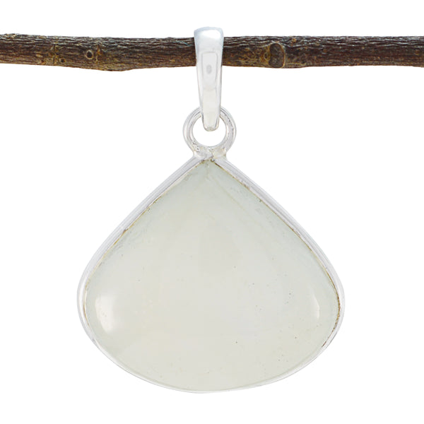 Rainbow Moonstone Tiny Mexican 92.5 Silver Solitaire White Pendant