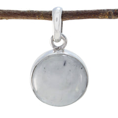 Rainbow Moonstone Whisper-thin Latin American Silver Solitaire White Pendant