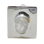 Rainbow Moonstone Dainty Russian Sterling Silver Solitaire White Pendant