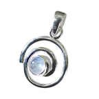 Rainbow Moonstone Featherlight Russian 925 Silver Solitaire Zoe Signet White Pendant Jewelry