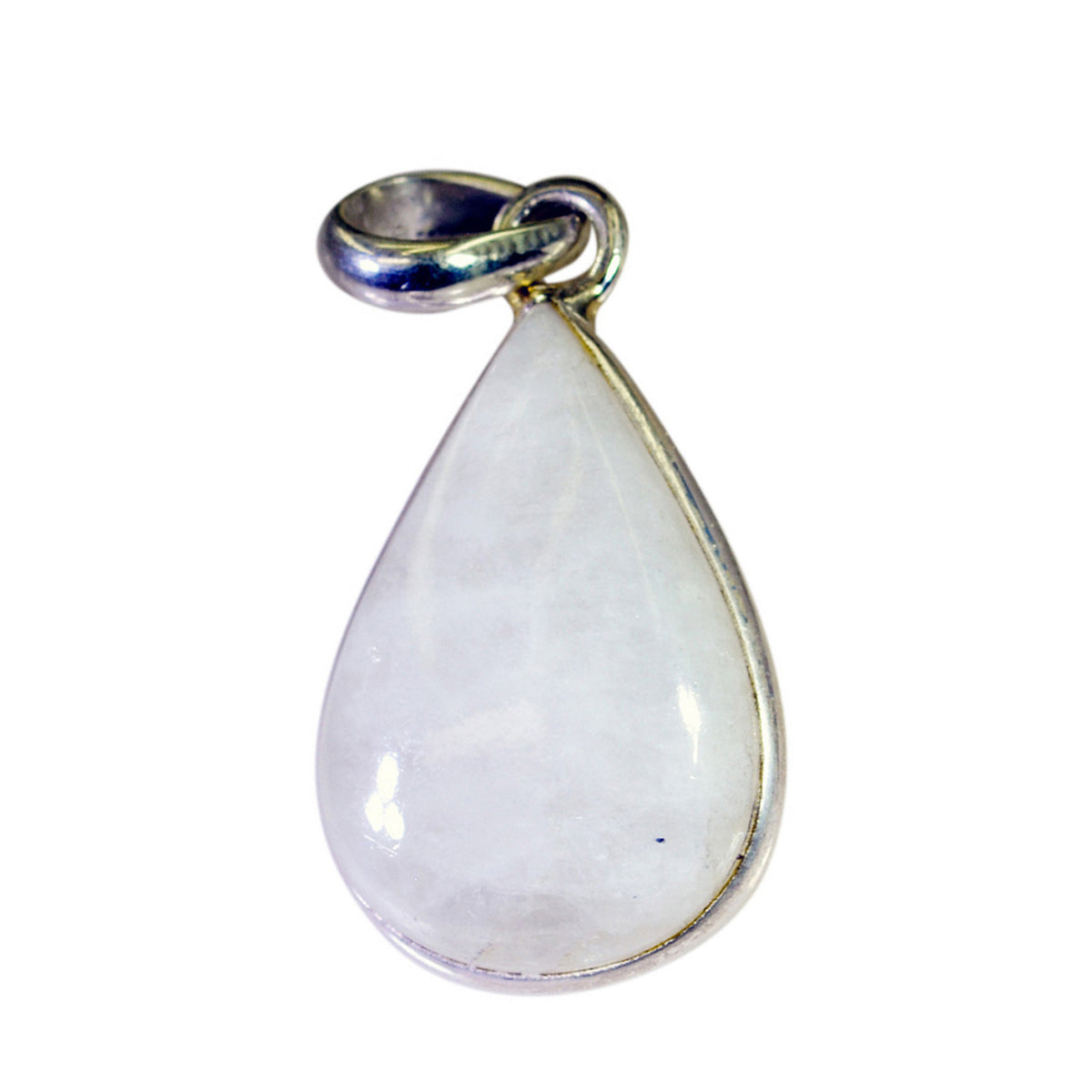 Rainbow Moonstone Versatile Latin American Silver Solitaire White Pendant Main image