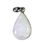 Rainbow Moonstone Versatile Latin American Silver Solitaire White Pendant