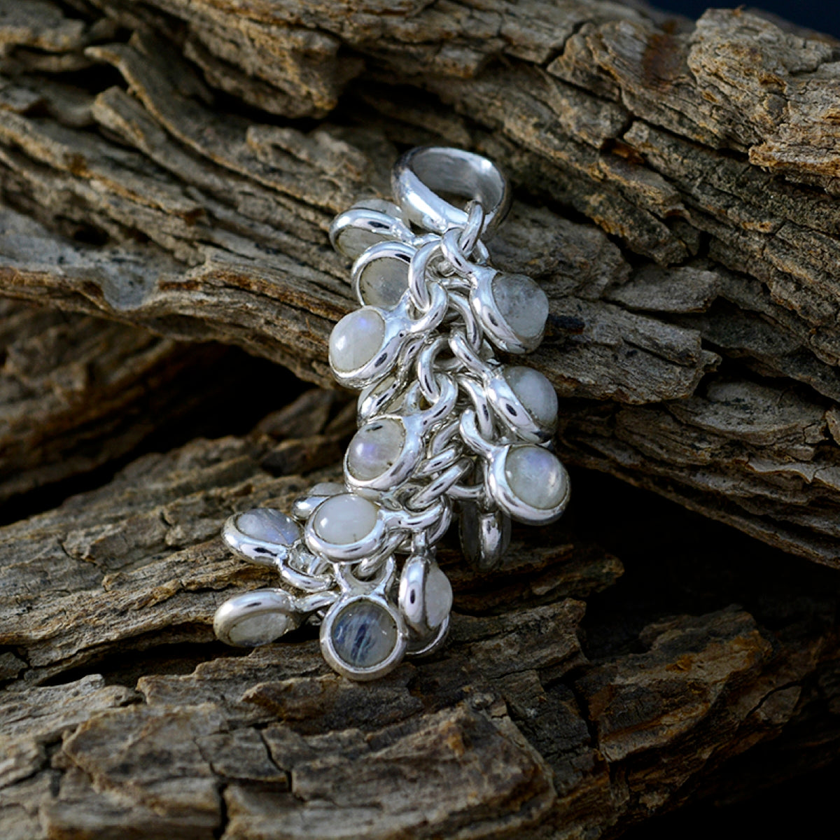 Rainbow Moonstone Slim Latin American 925 Silver multiple Katharina Armor White Pendant Jewelry