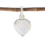 Rainbow Moonstone Delicate Spanish Sterling Silver Solitaire White Pendant