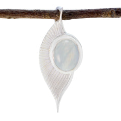 Rainbow Moonstone Dainty Spanish 925 Silver Solitaire White Pendant