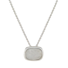 Rainbow Moonstone Classic Spanish 925 Silver Solitaire White Pendant