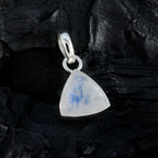Rainbow Moonstone Dainty Egyptian Silver Solitaire Victoria Luxurious White Pendant Jewelry