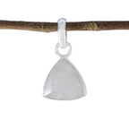 Rainbow Moonstone Dainty Egyptian Silver Solitaire White Pendant