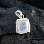 Rainbow Moonstone Dainty Italian 925 Silver Solitaire María valentine White Pendant Jewelry