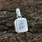 Rainbow Moonstone Dainty Italian 925 Silver Solitaire María valentine White Pendant Jewelry