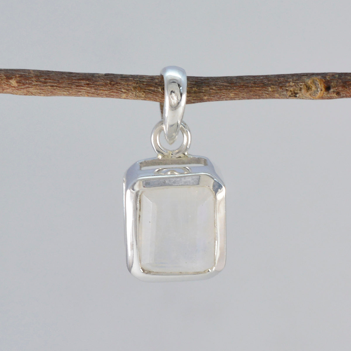 Rainbow Moonstone Dainty Italian 925 Silver Solitaire María valentine White Pendant Jewelry