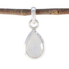 Rainbow Moonstone Elegant Korean 925 Silver Solitaire White Pendant