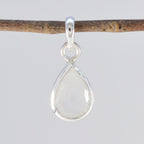 Rainbow Moonstone Elegant Korean 925 Silver Solitaire Xiu Abstract White Pendant Jewelry
