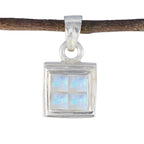 Rainbow Moonstone Whisper-thin Russian 92.5 Silver quarter White Pendant