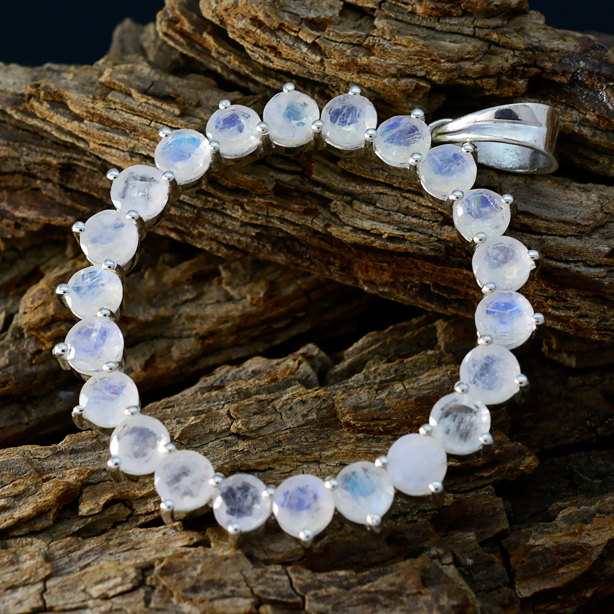 Rainbow Moonstone Essential American Sterling Silver multiple Joaquina propsel White Pendant Jewellery
