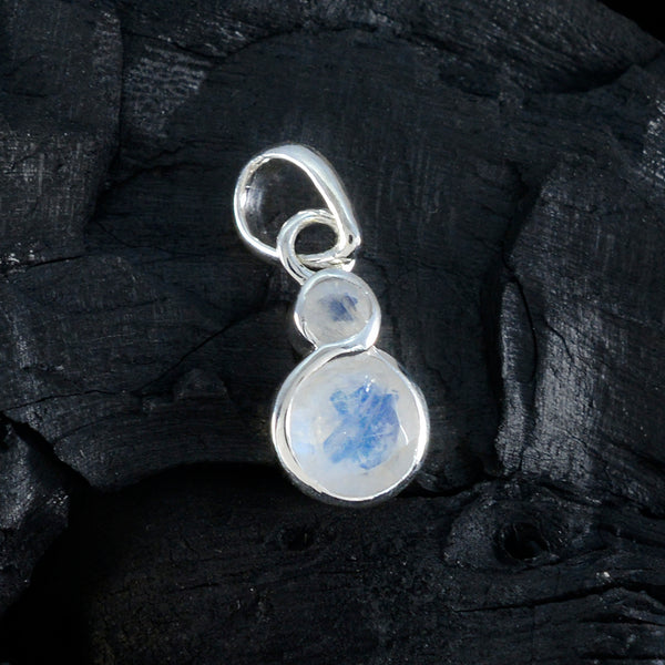 Rainbow Moonstone Dainty Egyptian Silver Toi et Moi Clara Graceful White Pendant Jewelry