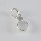 Rainbow Moonstone Dainty Egyptian Silver Toi et Moi Clara Graceful White Pendant Jewelry