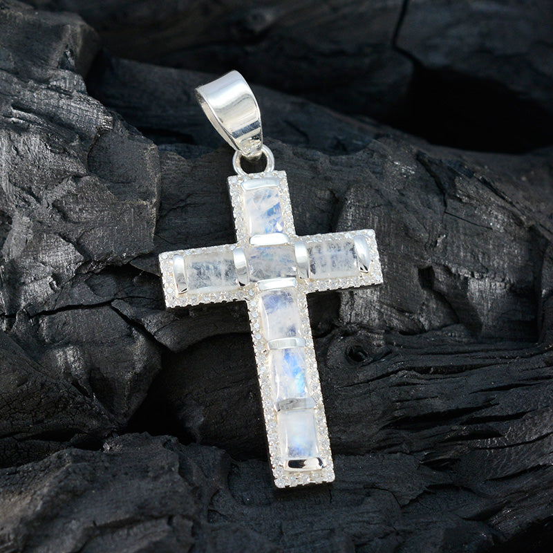 Rainbow Moonstone Tiny Middle Eastern Silver multiple Yasmine Abstract White Pendant Jewelry