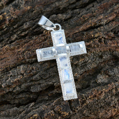 レインボームーンストーンの小さな中東シルバーのマルチヤスミンアブストラクトホワイトペンダントジュエリー