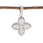 Rainbow Moonstone Tiny Australian Silver multiple White Pendant