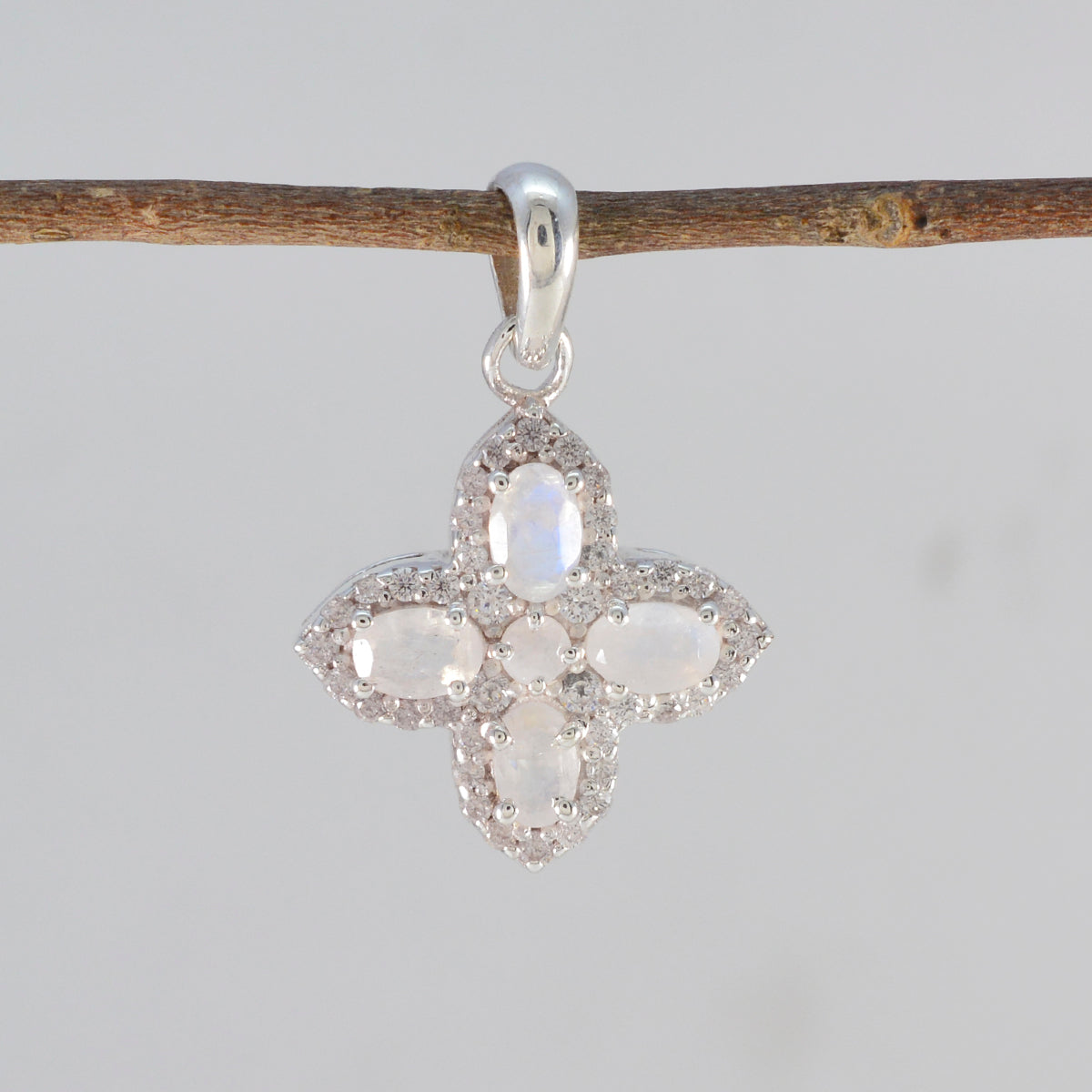 Rainbow Moonstone Tiny Australian Silver multiple Zoe Trendy White Pendant Jewelry