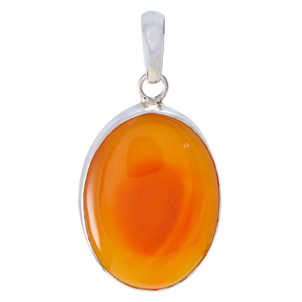 Red onyx Classic Egyptian Sterling Silver Solitaire Red Pendant