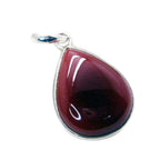 Red Onyx Essential Russian Sterling Silver Solitaire Ángeles valentine Red Pendant Jewellery