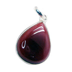 Red Onyx Essential Russian Sterling Silver Solitaire Ángeles valentine Red Pendant Jewellery