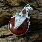 Red Onyx Statement Egyptian 92.5 Silver Toi et Moi Antonia Rope-Wire Red Pendant Jewellery