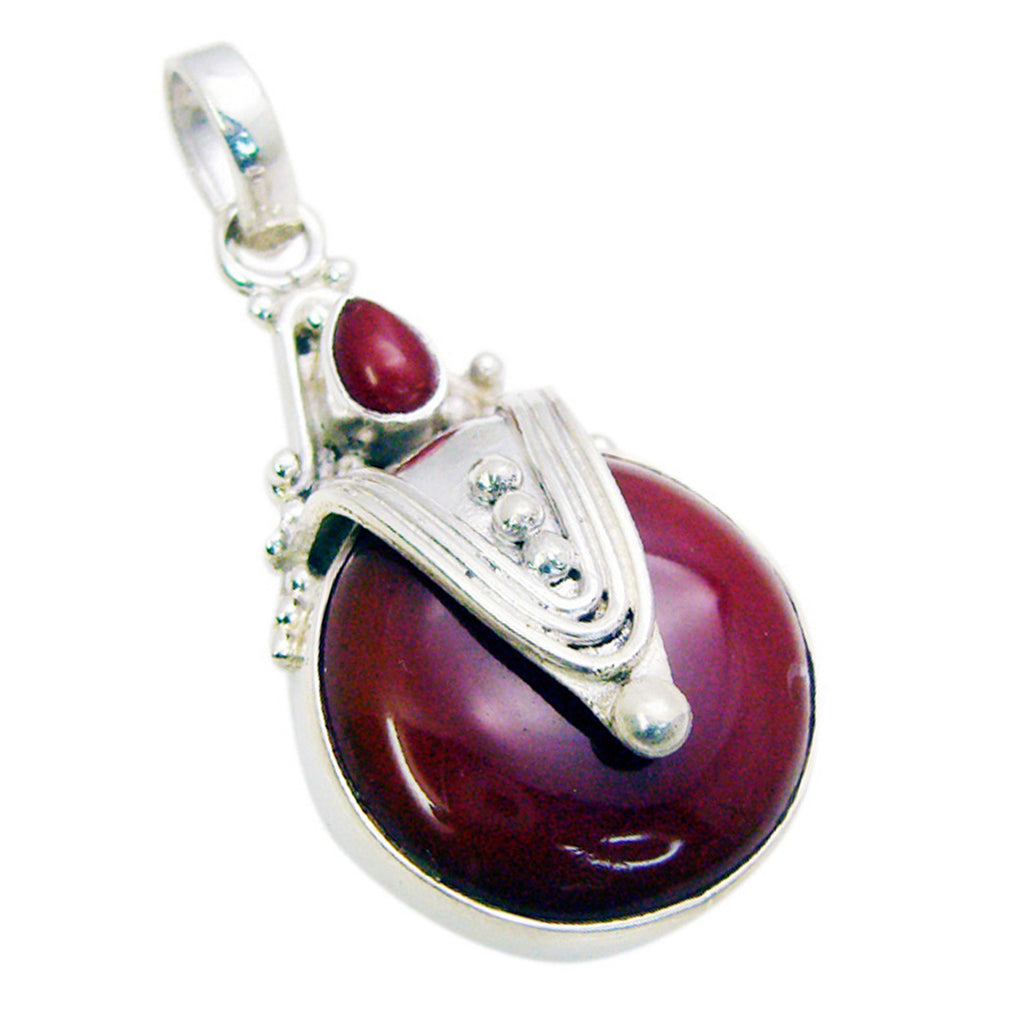 Red Onyx Statement Egyptian 92.5 Silver Toi et Moi Antonia Rope-Wire Red Pendant Jewellery