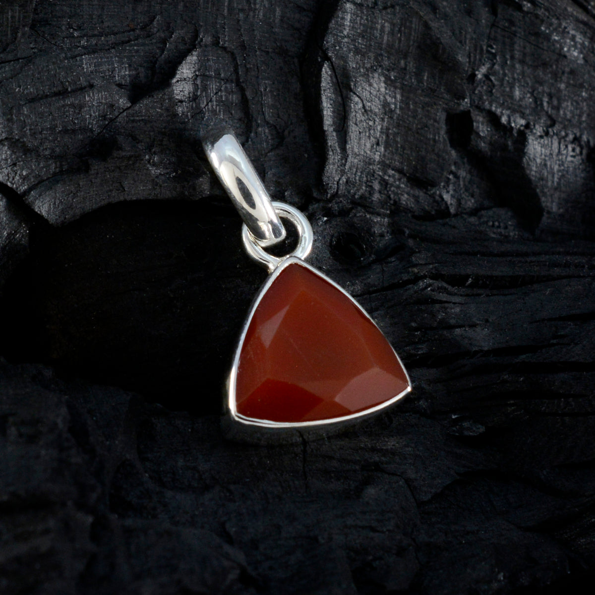 Red Onyx Dainty Turkish Sterling Silver Solitaire Aaliyah Glamorous Red Pendant Jewellery
