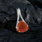 Red onyx Dainty Spanish Sterling Silver Solitaire Camila Contemporary Red Pendant Jewellery