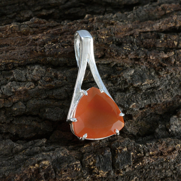 Red onyx Dainty Spanish Sterling Silver Solitaire Camila Contemporary Red Pendant Jewellery