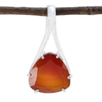 Red onyx Dainty Spanish Sterling Silver Solitaire Red Pendant