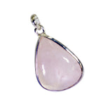 Rose Quartz Essential Moroccan 925 Silver Solitaire Antonia Romantic Pink Pendant Jewelry