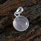 Rose Quartz Whisper-thin Egyptian 92.5 Silver Solitaire Alina Eternity Pink Pendant Jewellery