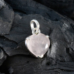 Rose Quartz Delicate French 925 Silver Solitaire Isadora Luxurious Pink Pendant Jewelry